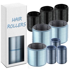 xnicx 9pcs Hair Roller Set Hair Curlers,Self-Grip Ceramic Ionic Thermal Hair Rollers,Velcro Rollers Hair Curlers to Sleep In for Hair Blowout Look,Salon Quality Hair Rollers for Long Short Hair