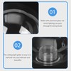 HOMSFOU Clear Glass Globe - 100mm Ball Lamp Shade Replacement