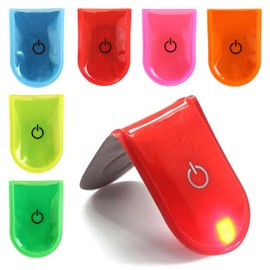 Pack of 6 LED Clip Light, School Bag Light, LED, Safety Light, Children, LED Clip Flashing Light, Reflective, Reflective Light Strip Reflector for School Bag, Backpack, Hiking, Running, Jogging