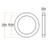 sourcing map Pack of 2 Rubber Metric Nitrile Rubber Seal