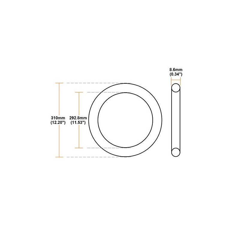 sourcing map Pack of 2 Rubber Metric Nitrile Rubber Seal