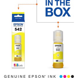 EPSON 542 EcoTank Ink Ultra-high Capacity Bottle Yellow (T542420-S) Works with EcoTank Pro ET-5150, ET-5170, ET-5180, ET-5800, ET-5850, ET-5880, ET-16600, ET-16650