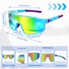 Apricitie 3 pezzi occhiali da ciclismo veloci, UV 400, sportivi,
