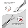 Cuticle Trimmer Set with Case, Professional 0.2" Jaw Cuticle Remover