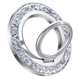Lamicall STRR02 Luxury Glitter Phone Ring Holder 360 Rotation Bling Magnetic Phone Grip Sparkle Finger Ring Stand for Girl Womencolor: Rose, Device fix mode: Lay Flat