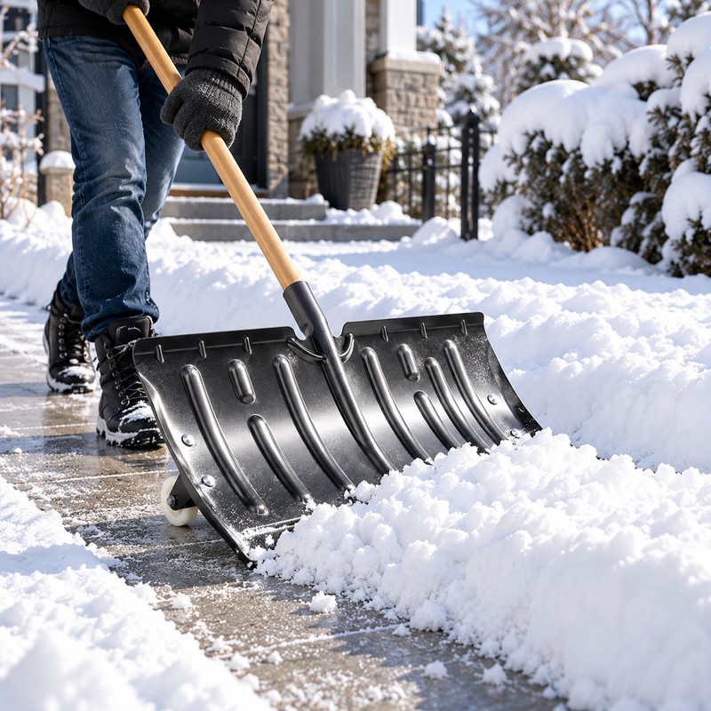 Heavy Duty Snow Shovel for Driveway Snow Removal – 22.44-Inch