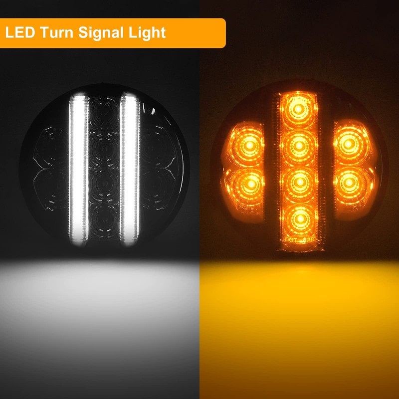 Aexploer for JK Front Turn Signal LED Lights Running Lamps