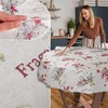 Fabric Tablecloth Washable Table Linen Tablecloth Cotton Polyester Berries Round