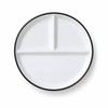 Ceramic Divided Plate – 3-Section Round Food Serving Plate for