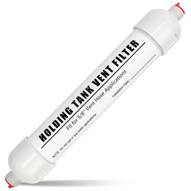 Marine Holding Tank Vent Filter, 5/8" Holding Tank Vent Filter, Compatible with Dometic ECO DVF Sealand SaniGuard, Fits Original Mounting Brackets, Highly Adsorbent Coconut Shell Carbon