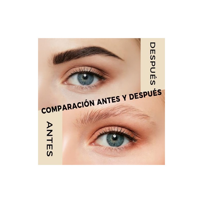 LEKOU 2PCS Lápiz De Cejas De Doble Punta, Natural, De