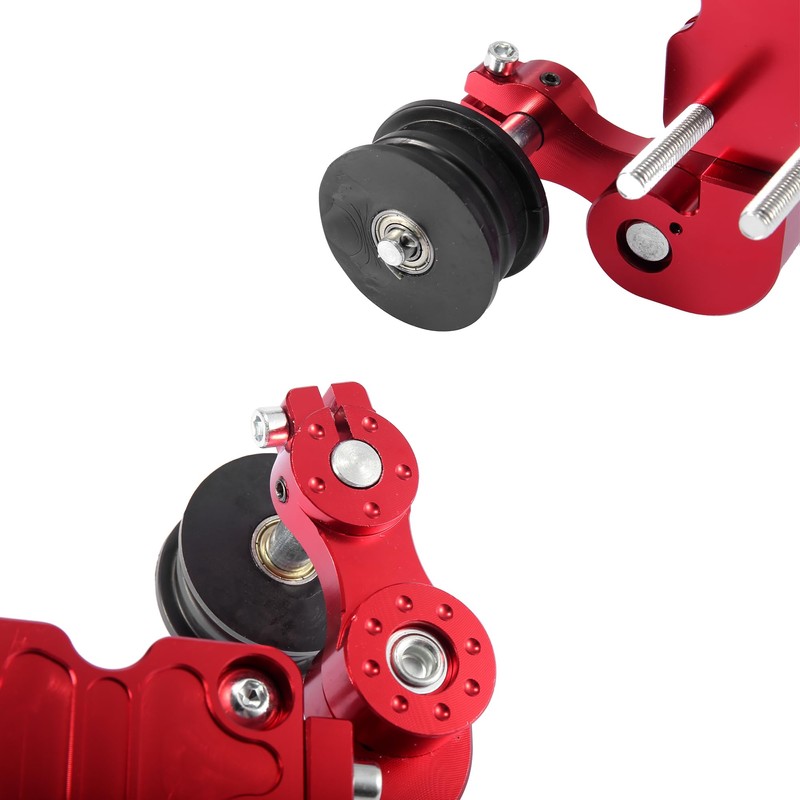 Motoforti Red Aluminum Alloy Chain Tensioner Automatic Adjuster for Motorcycle