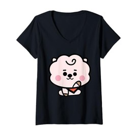 Womens K-Pop Fan Design Cute K-Drama Aesthetic for Korean Music V-Neck T-Shirt
