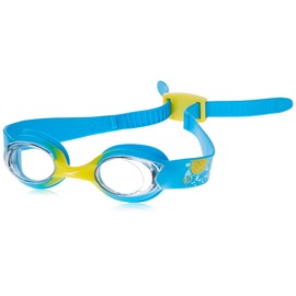 Speedo Infant Sea Squad Illusion Swimming Goggles, Turquoise/Yellow/Clear, One Size
