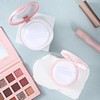 2 PCS Pink Loose Powder Container with Puff, No Leak