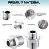 Happyreise Rv Faucet Adapter 1/2 to 3/8 Reducer,1/2 Male to