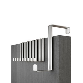 Menz Over Door Hanger – Set of 10, Silver - Coat Hanger 3.6 cm (1.4") and 4.1 cm (1.6"), Coat Hooks for Door, Hangers for Clothes