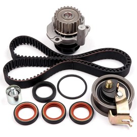 ASTOU Timing Belt Kit w/Water Pump Fit for Volkswagen for Beetle 1.8L 2001-2005 for Volkswagen for Jetta 1.8L 2001-2005 Replace Timing Belt OEM - TBK360B
