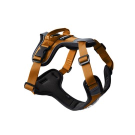ShawnCo Basecamp Dog Harness, No-Pull Pet Vest with 3 Leash Clips, Padded, Reflective, Lightweight and Adjustable Harness with Handle for Small, Medium and Large Dogs (Sunset Orange, L)