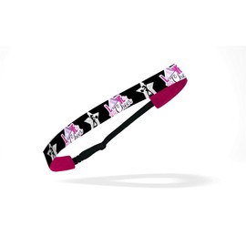 RAVEbandz!! Women's Adjustable Elastic Headbands (Sports Designs) - for Fashion or Workouts - Non Slip Velvet Lined 1 Inch (Exclusive Love to Cheer)