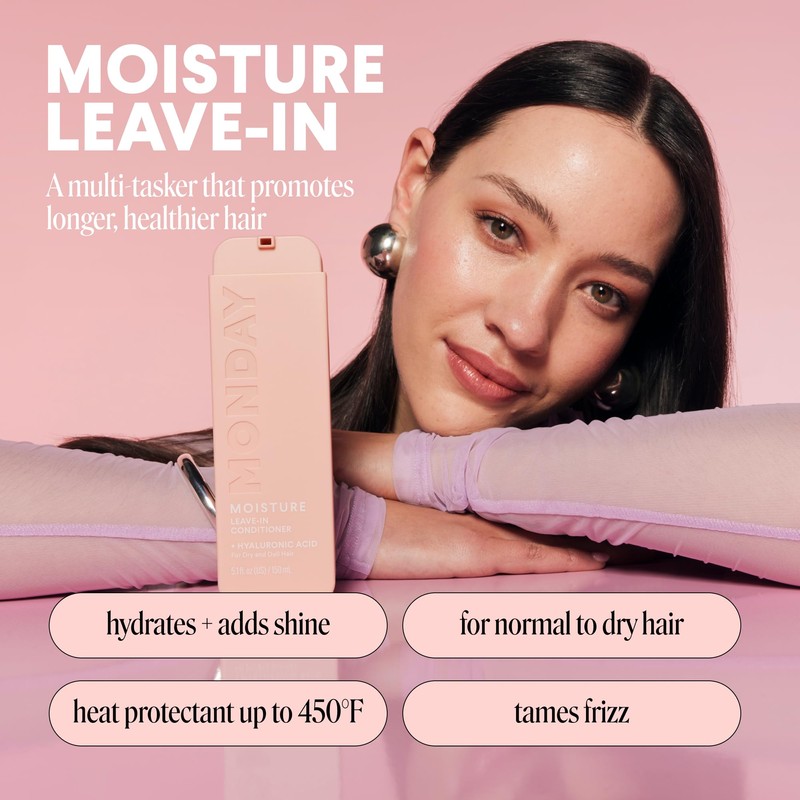 MONDAY HAIRCARE MOISTURE Leave in Conditioner with Hyaluronic Acid, Jojoba