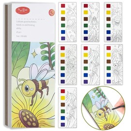 Water Coloring Books for Kids Ages 4-8,Pocket Watercolor Painting Book Kit for Toddlers,Kids Water Color Paint Set Art Crafts,Mini Travel Water Coloring Book,Gifts for Girls Boys - Color: Insect paradise
