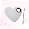 Ipetboom Cosmetic Palette Heart Shaped Spatula Stainless Steel for Makeup