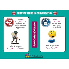 Fun Card English PHRASAL VERBS IN CONVERSATION (grammar and vocabulary flashcards + exciting game)