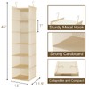 MAX Houser 6 Tier Shelf Hanging Closet Organizer, Cloth Hanging