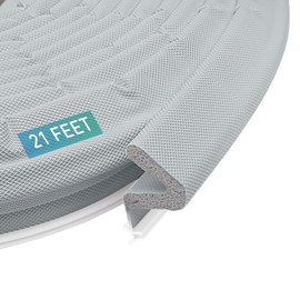 FCSOTSPS 21Feet Weather Stripping Door Seal,V Shaped Q Foam Kerf WeatherStrip,Exterior Door Frame Weather Stripping,Soundproof Card Slot Installation Seals Large Gap（Gray）