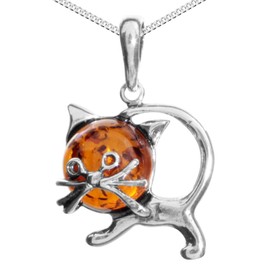 Minka Pendant Necklace 925/000 Silver Amber, Amber