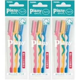 Feather Piany, L for Face (with guard), Set of 3 x 3