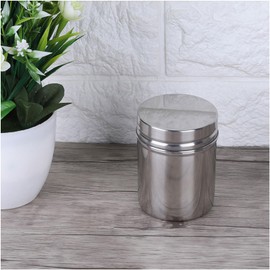 QANYEGN Food Storage Jar, Stainless Steel Sealed Storage Jar, Airtight Kitchen Food Storage Container, Portable Coffee Grounds Container for Beans (Small size)