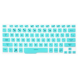 JuYuish Silicone Keyboard Cover Skin Compatible with 2021 2020 2019 14 inch ASUS ROG Zephyrus G14 / G14 14" VR Ready GA401 GA401QM GA401IH GA401IU GA401IV Series (Mint)