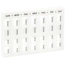 RINCS Essentials Pill Box – Weekly Tablet Organizer 7 Day 4 Times a Day, Dossett 4 Compartments Tablet Box Travel Medication Storage