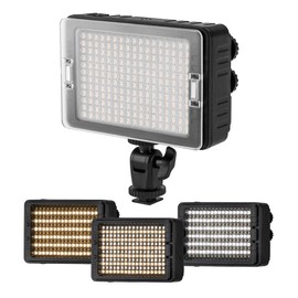 CLAR 204 Phantom Series Bi-Color On Camera LED Light Bundle with 2X Green Extreme NP-F550 Battery Pack, Dual Charger