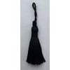 BTC Trim Tassels, Polyester, Black, 4cm
