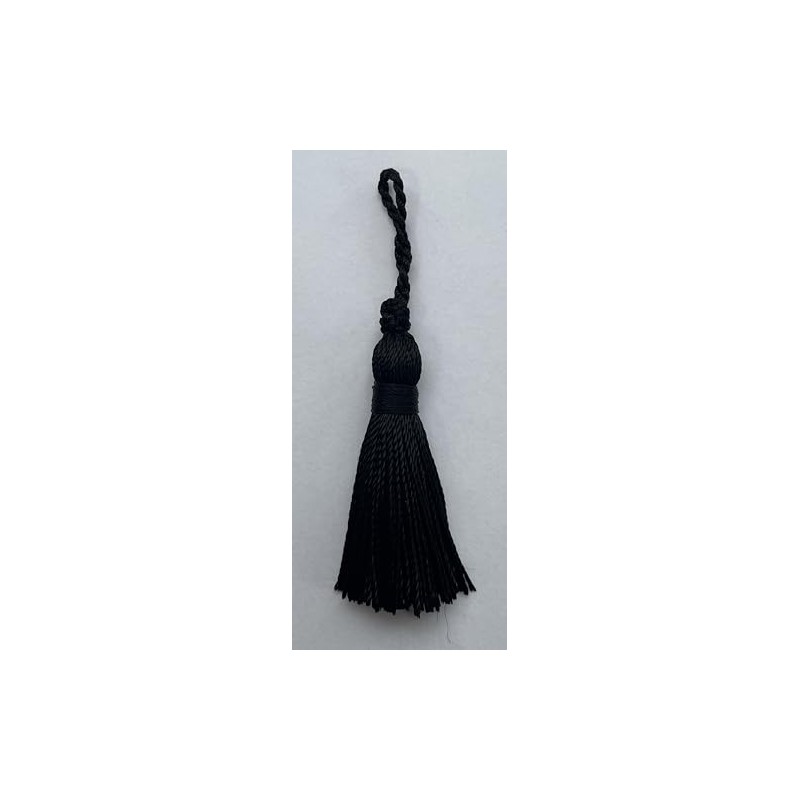 BTC Trim Tassels, Polyester, Black, 4cm
