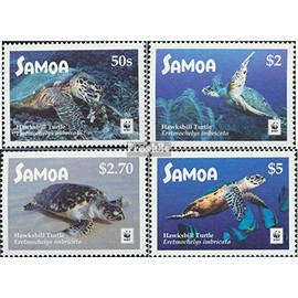 Prophila Collection Samoa 1348-1351 (Complete Output) 2016 Genuine Karett Turtle (Stamps for Collectors) Amphibians, Reptiles, Sour