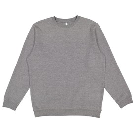 LAT Adult Crewneck Fleece Sweatshirt Men & Women, Granite Heather, X-Large