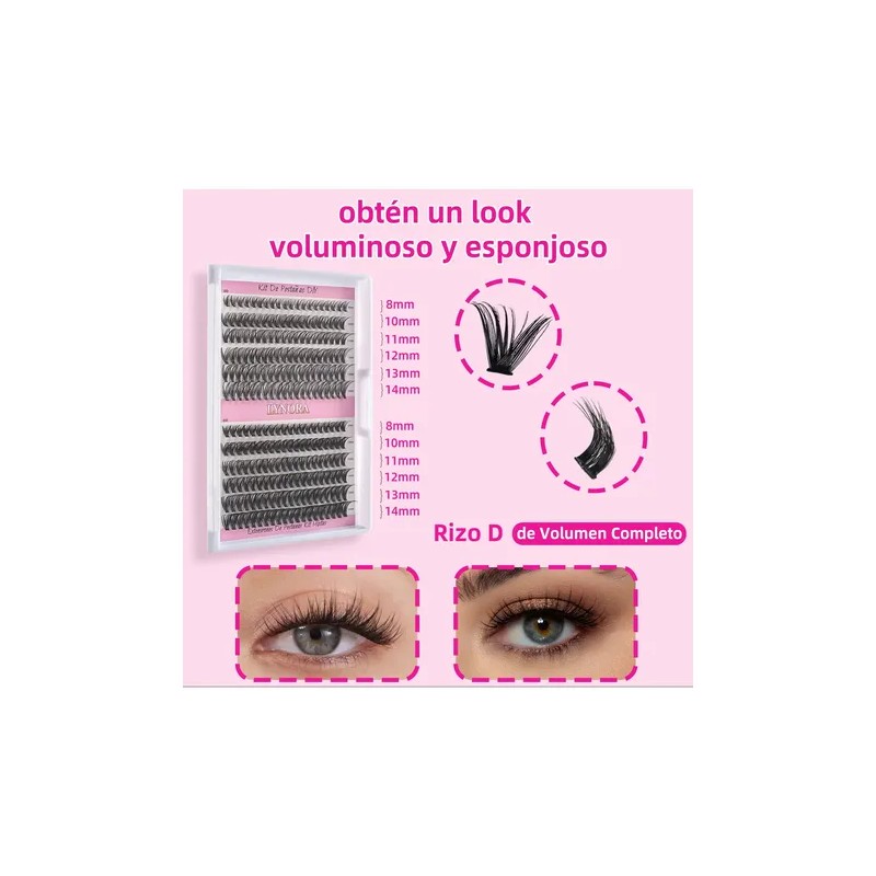 Diy Extensiones Pestañas , Kit De Racimos De Pestañas Mixto