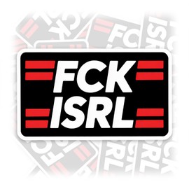 F.uck Israel Sticker Anti Israel Red Waterproof Vinyl Sticker for Phone Water Bottle Helmet Car Bumper Laptop