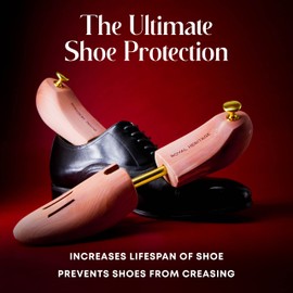 Royal Heritage Men's Cedar Shoe Trees - Ultimate Edition - Grown In USA! (Small (Fits Shoe Sizes 7-8.5), 2 PACK)