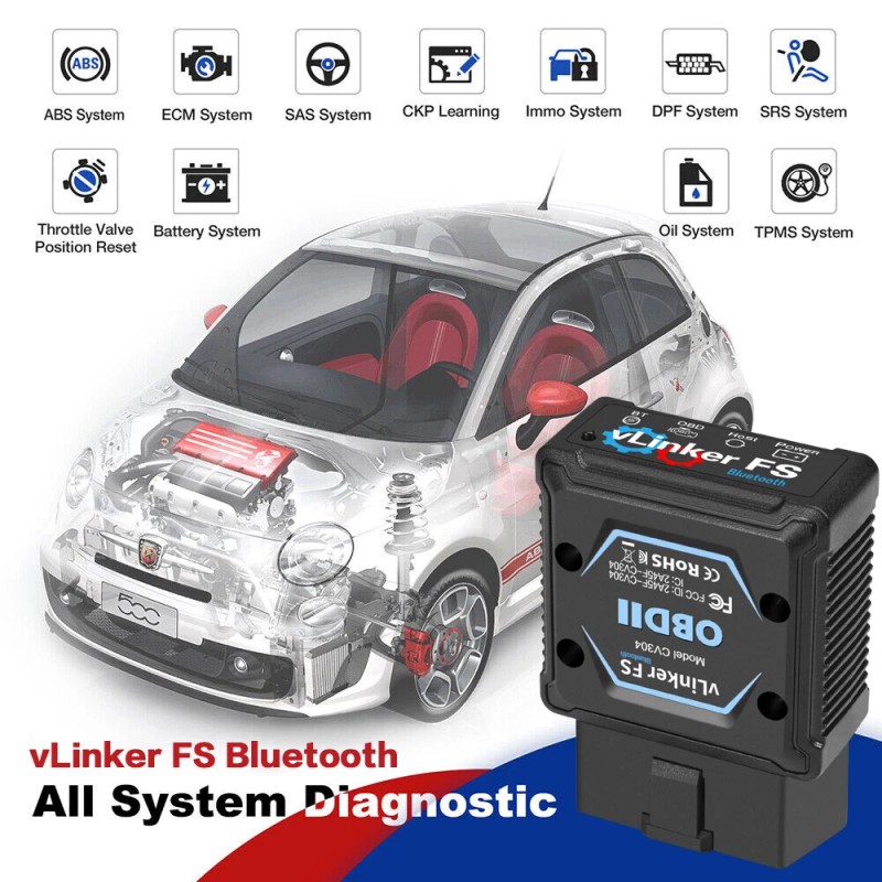 Vgate vLinker FS BT Auto OBD2 Tool Ford FORScan HS/MS-CAN