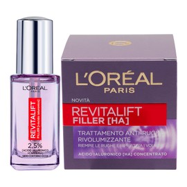 L'Oréal Paris Revitalift Filler Anti-Wrinkle Treatment Revitalift Anti-Wrinkle Treatment with Hyaluronic Acid 50 ml + Revitalift Serum Contour Eyes Refreshing Effect with Caffeine 20 ml