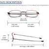 2 Pack Folding Reading Glasses for Men Women with Keychain