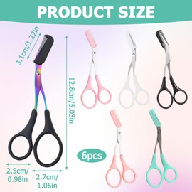 Pack of 6 Eyebrow Scissors Eyebrow Scissors with Comb Eyebrow Scissors for Women Eyebrow Scissors for Men Eyebrow Scissors Eyebrow Scissors Eyebrow Scissors Eyebrow Scissors Eyebrow Scissors