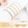 Dochais 5 Pieces Gold Tennis Bracelets for Womens, Gold Bracelet