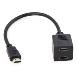 EGTMA Cable Y Splitter Divisor Hdtv 1 Entrada A 2 Salidas Full Hd