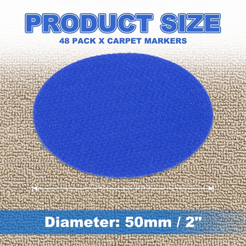 PATIKIL Carpet Marker Spots 2 Inch / 5cm, 48 Pack